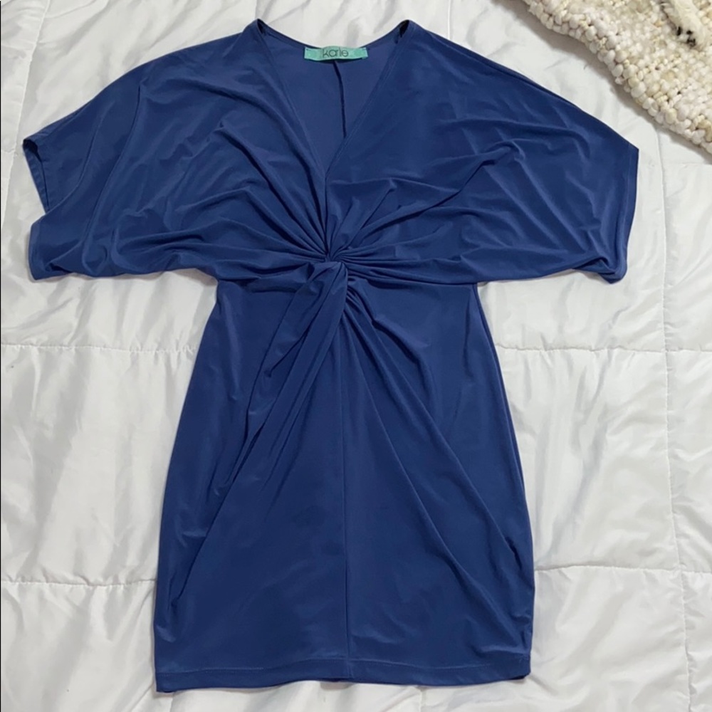 Medium blue knot dress